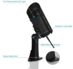 Dummy camera cctv video surveillance cameras w/ wifi antenna infared IR LED flashing battery powered security fake camera - Image 4