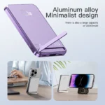 2024 New High quality aluminum alloy Power Banks Backup Battery Macsafe Powerbank Magnetic Wireless Phone Charger - Image 2