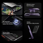 2024 New High quality aluminum alloy Power Banks Backup Battery Macsafe Powerbank Magnetic Wireless Phone Charger - Image 5