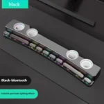 Computer Audio Desktop Notebook Long Multimedia Gaming Bluetooth Speaker Game Subwoofer 7 Color LED Lights/FM - Image 7