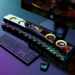 Computer Audio Desktop Notebook Long Multimedia Gaming Bluetooth Speaker Game Subwoofer 7 Color LED Lights/FM - Image 2
